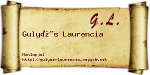 Gulyás Laurencia névjegykártya